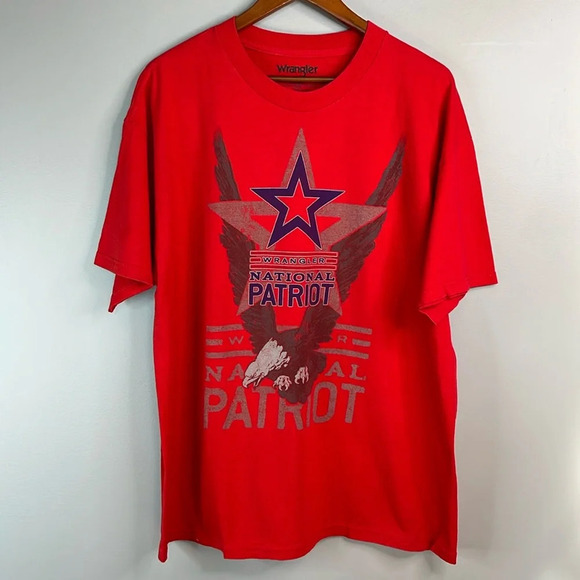 WRANGLER Men’s National Patriot Graphic T-shirt Eagle Crewneck Short Sleeve XL - Picture 3 of 10